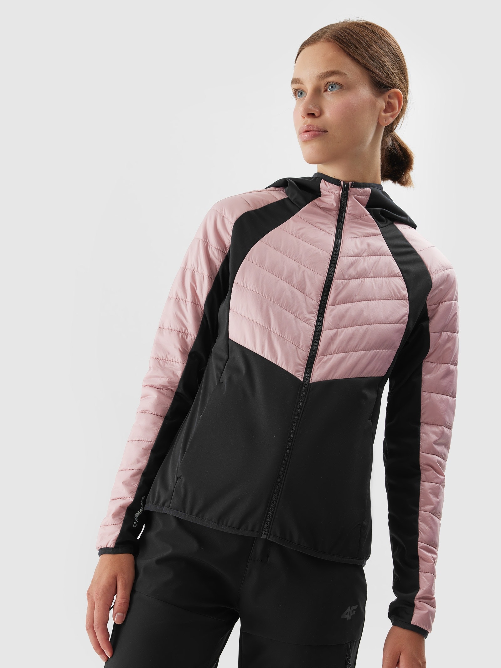 Dámska trekingová bunda s recyklovanou výplňou Primaloft - ružová