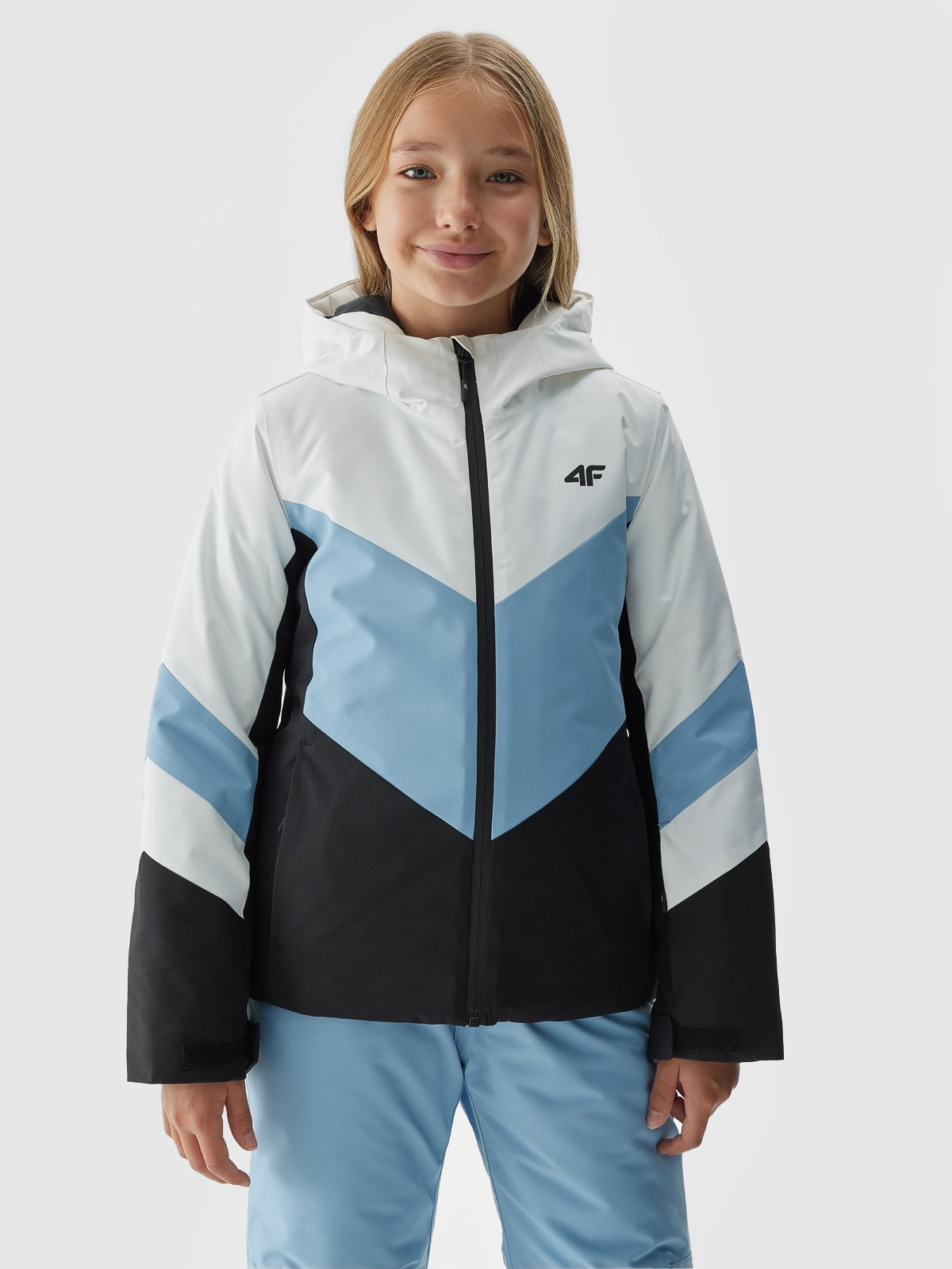 Dievčenská lyžiarska bunda s membránou 8000 - modrá