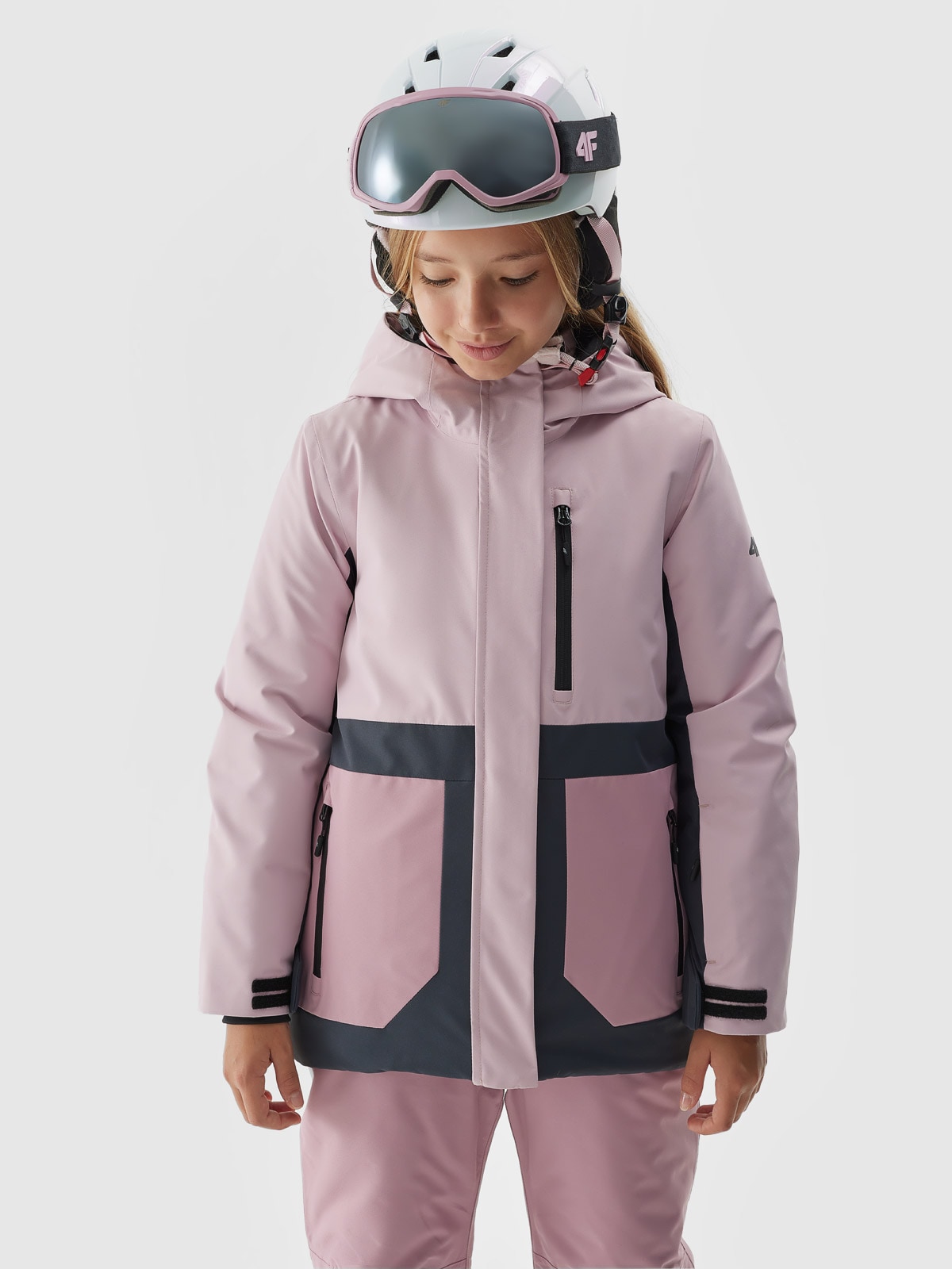 Dievčenská lyžiarska bunda s membránou 8000 - ružová