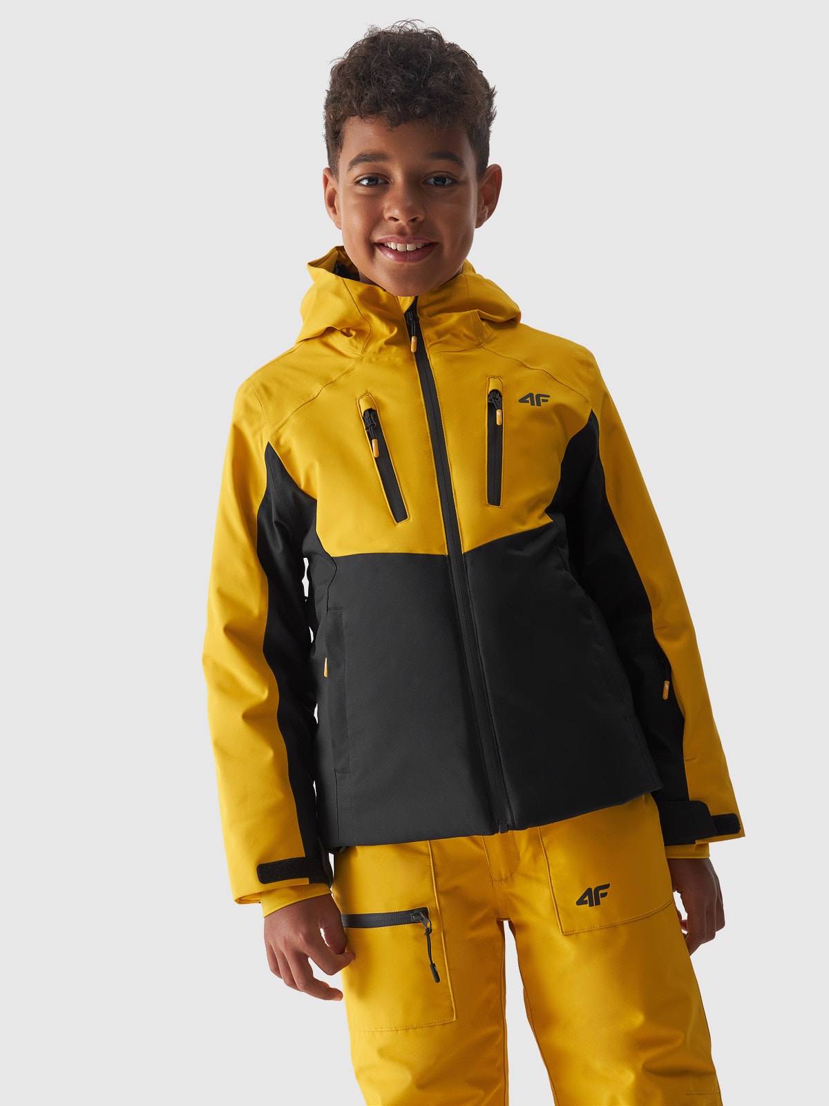 Chlapčenská lyžiarska bunda s membránou 10000 - žltá