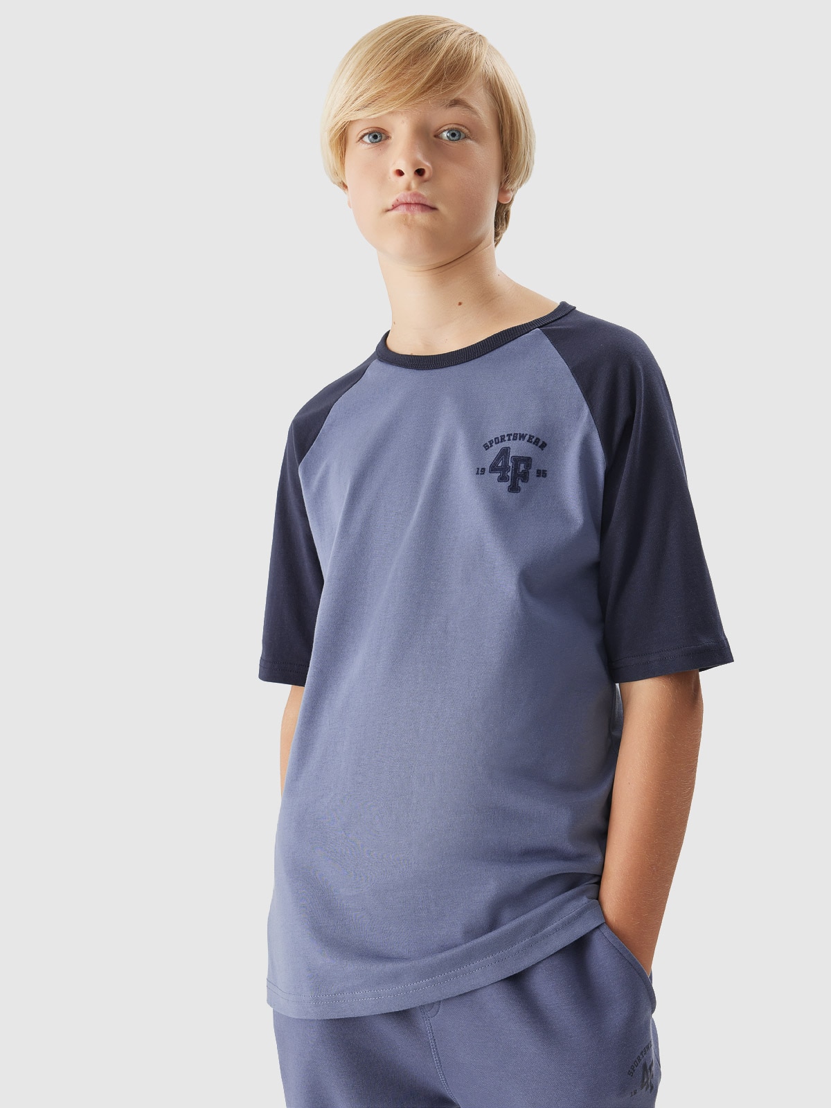 Chlapčenské tričko s potlačou - tmavomodré