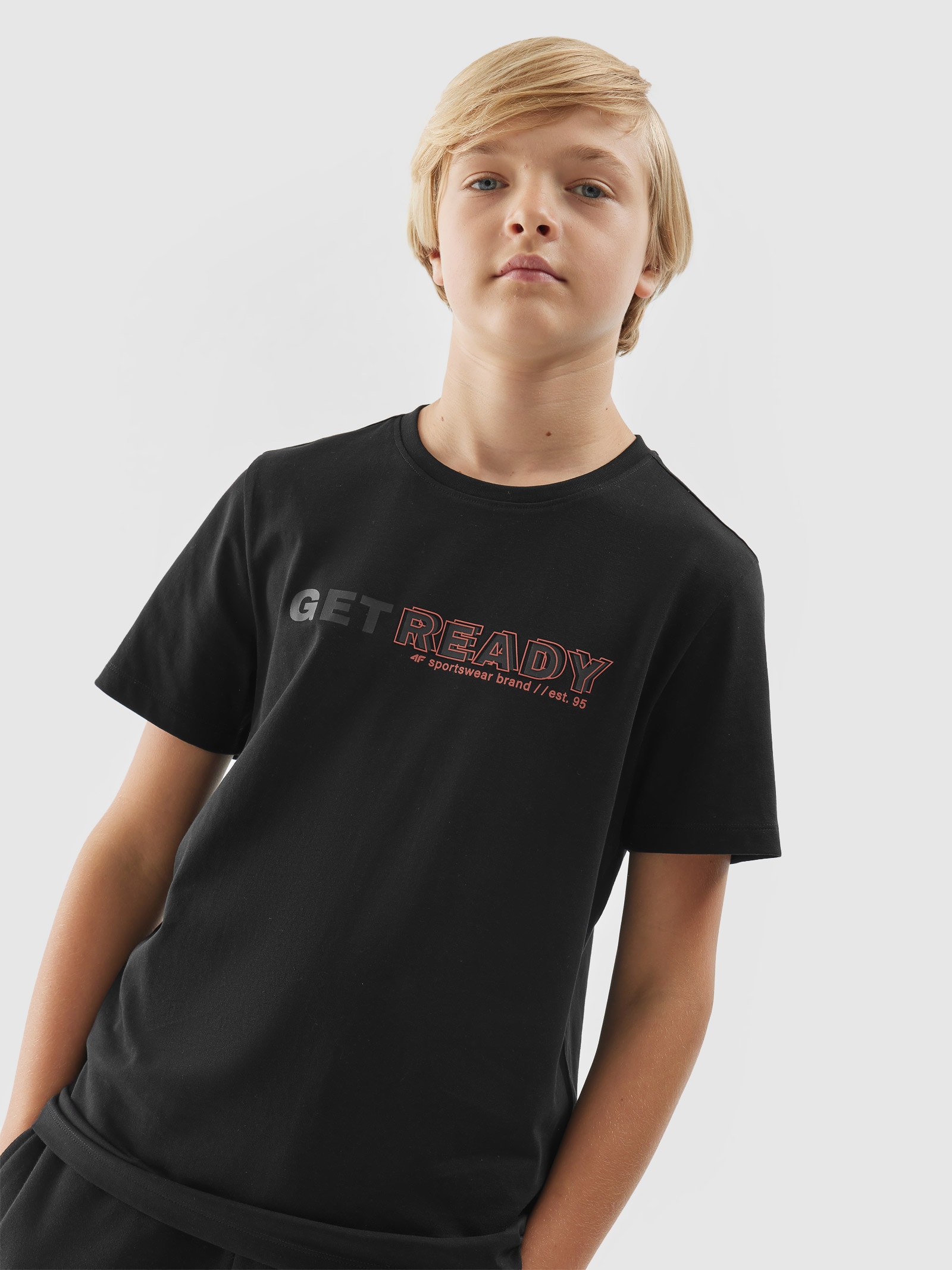 Chlapčenské tričko s potlačou - čierne