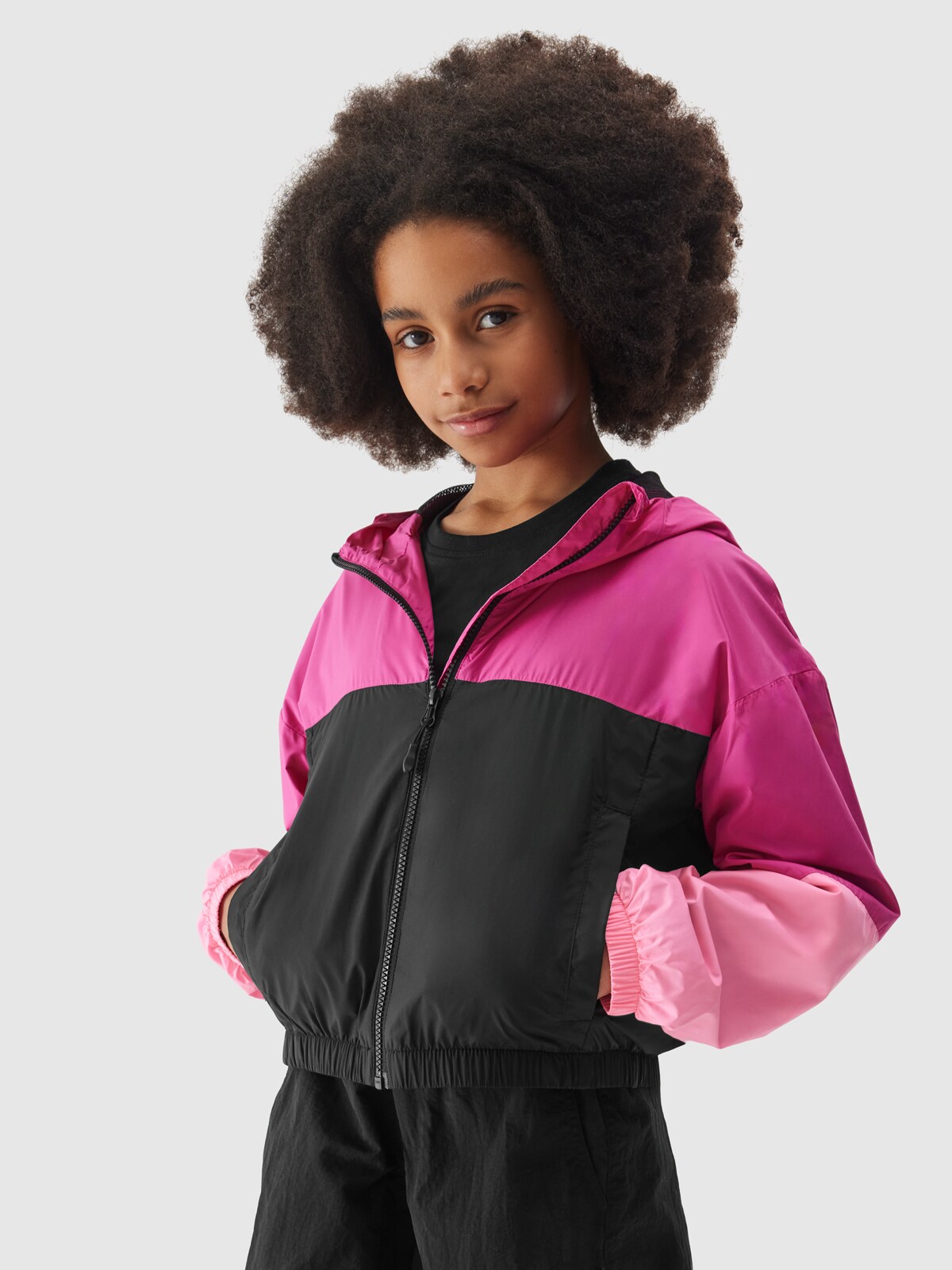 Dievčenská prechodná bunda - ružová