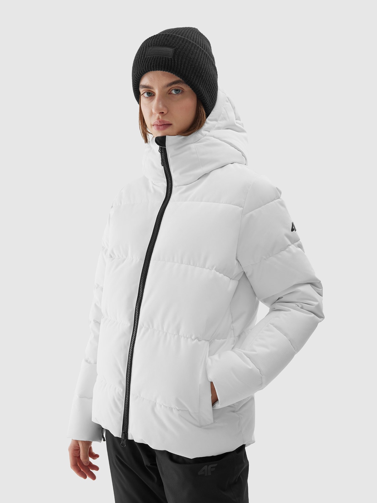 Dámska lyžiarska zatepľovacia bunda s membránou 5000 - biela