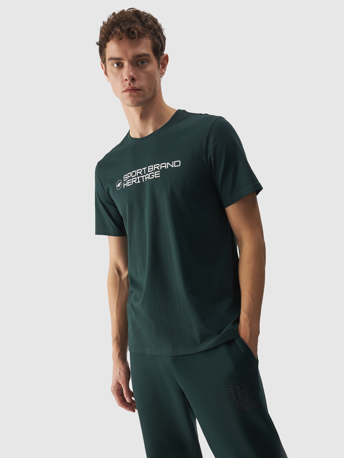 Pánske regular tričko s potlačou - zelené