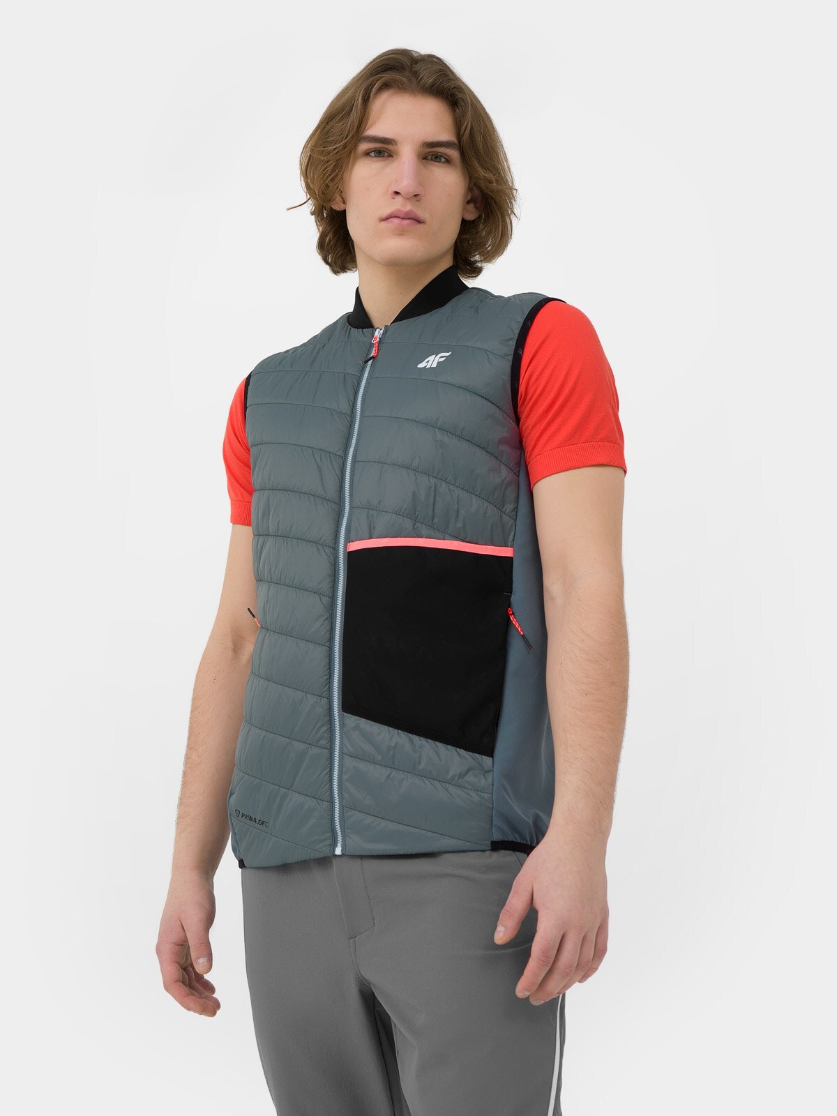Pánska trekingová zatepľovacia vesta s recyklovanou výplňou PrimaLoft® Black Eco