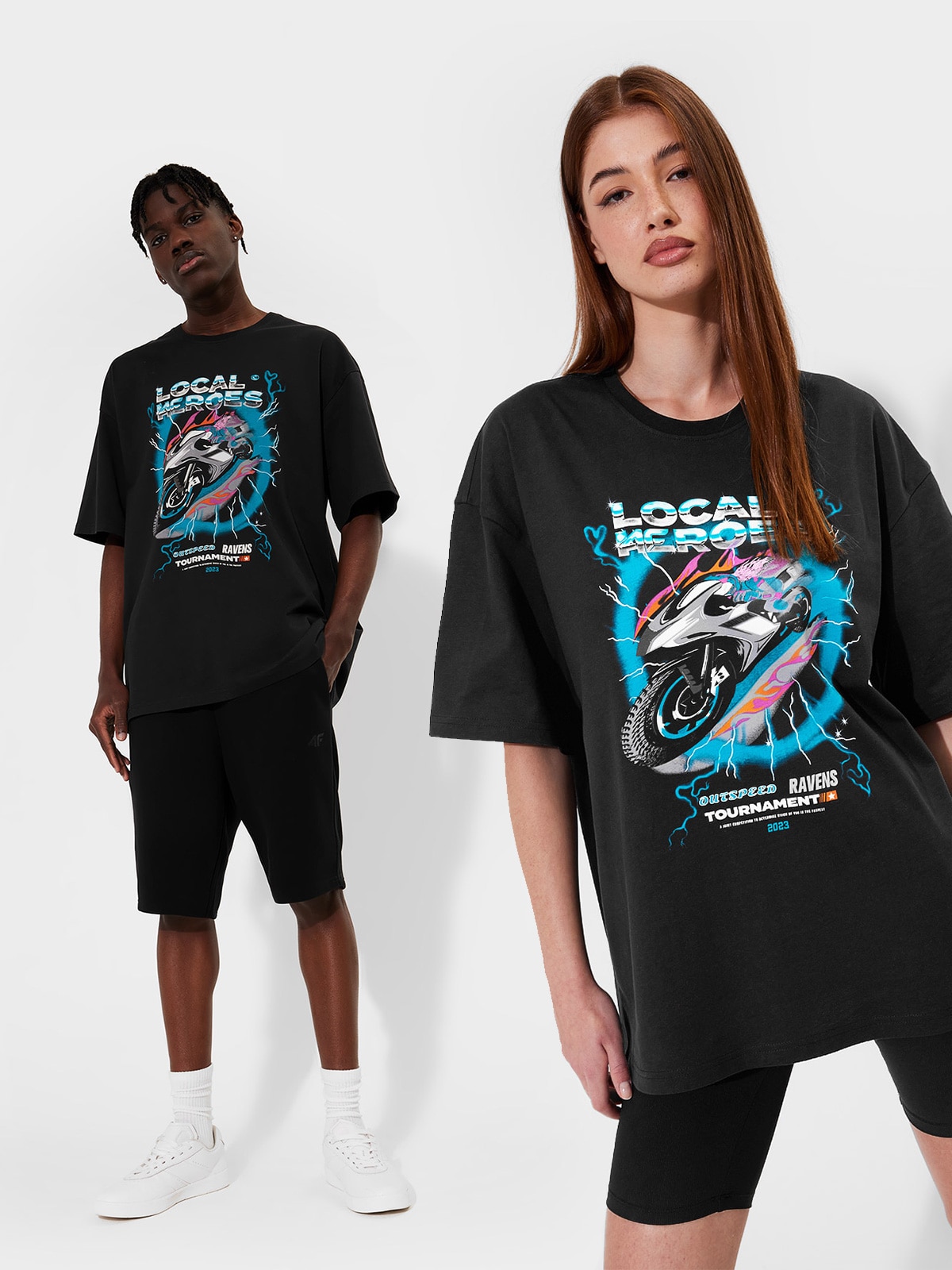 Unisex oversize tričko s potlačou 4F x Local Heroes