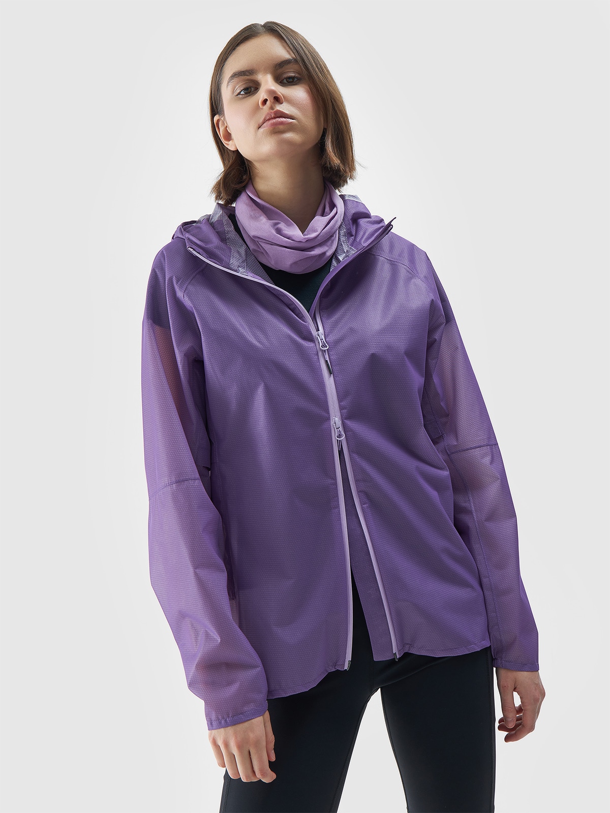 Dámska trekingová bunda s membránou 15000 - fialová