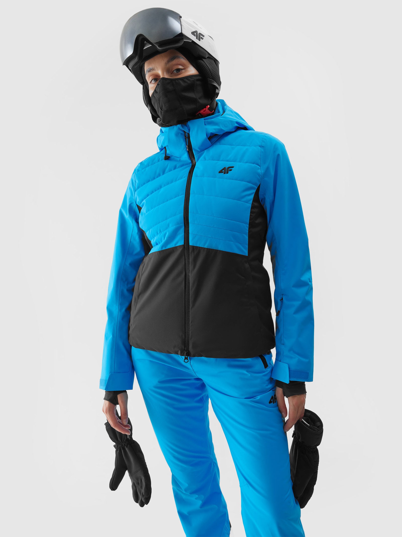 Dámska lyžiarska bunda 4FPRO s membránou Dermizax 20 000 - modrá